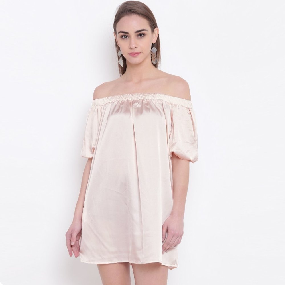 Forever 21 Satin Off The Shoulder Dress